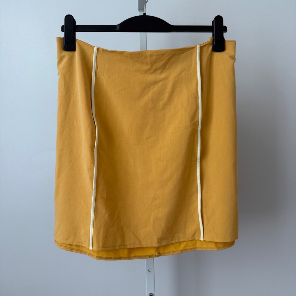 ModCloth Mustard Yellow Mini Skirt sz 20 Retro 60's style